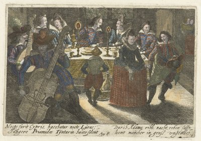 Dining Students and Musicians by Jacob van der Heyden