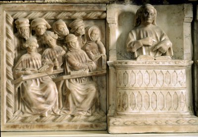 Funeral Monument of Carlo, Roberto and Riccardo da Saliceto: Students Attending a Course by Jacobello and Pier Paolo dalle Masegne