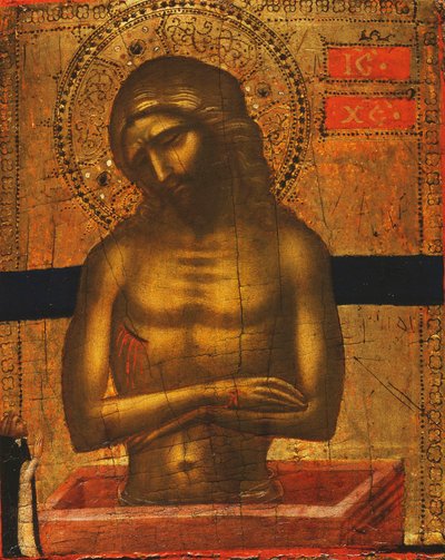 Christ at the Tomb with a Dominican Monk by Jacobello di Bonomo