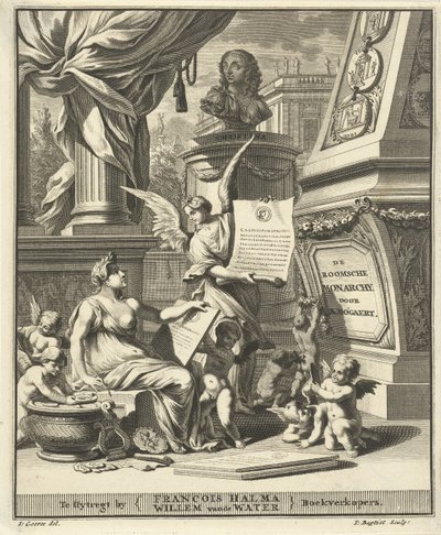 Title Page for A. Bogaert, The Roman Monarchy, Depicted in the Coin Images of Western and Eastern Emperors, Utrecht 1697 by Jacobus Baptist