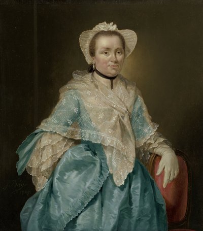 Portrait of Elisabeth Troost (1730-1790) by Jacobus Buys (signed by artist)