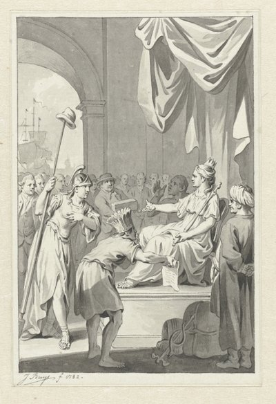 The Dutch Maiden is Informed about the Battle of Dogger Bank by Jacobus Buys