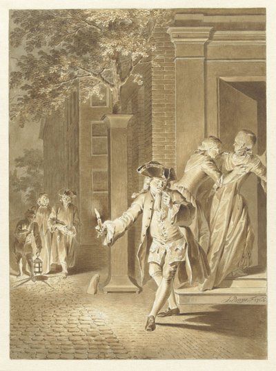 Scene from Lubbert Lubbertse, or the Ennobled Farmer by Jacobus Buys
