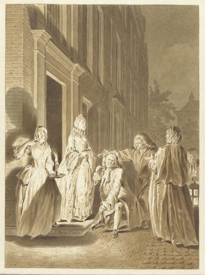 Scene from Lubbert Lubbertse, or the Ennobled Farmer by Jacobus Buys