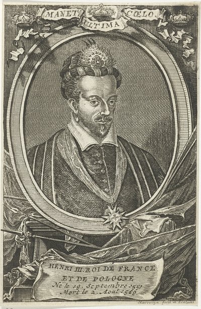 Portrait of Henry III of France, King of Poland and Grand Duke of Lithuania by Jacobus Harrewijn