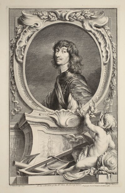 Portrait of Algernon Percy, Earl of Northumberland, illustration from 