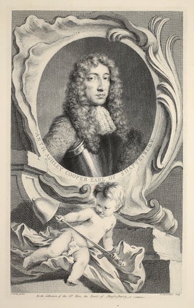 Portrait of Anthony Ashley Cooper, Earl of Shaftesbury, Illustration from 