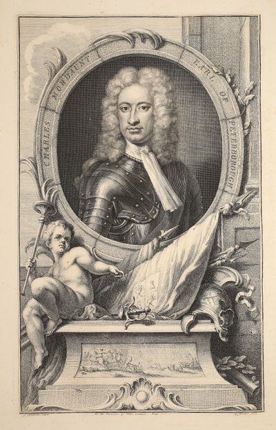 Portrait of Charles Mordaunt, Earl of Peterborough, illustration from 