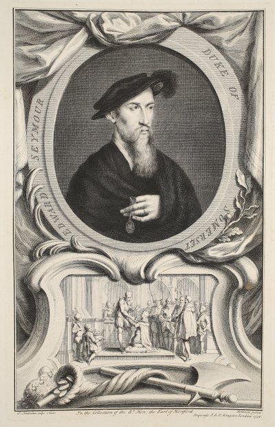 Portrait of Edward Seymour, Duke of Somerset, illustration from 