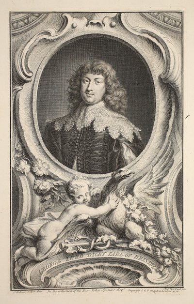 Portrait of George, Lord Digby, Earl of Bristol, illustration from 