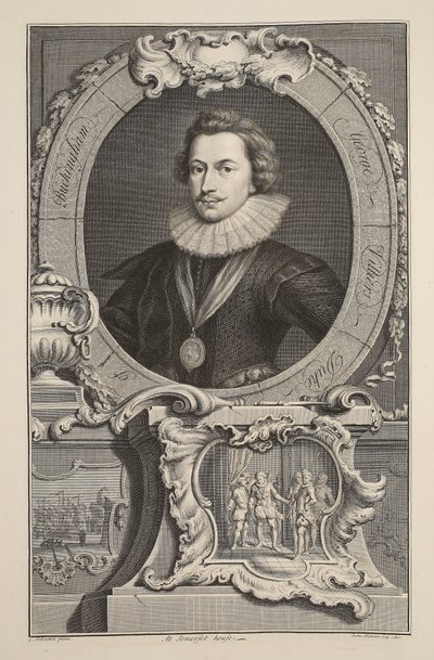 Portrait of George Villiers, Duke of Buckingham, illustration from 