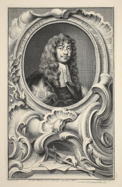 Portrait of Henry Bennet, Earl of Arlington, illustration from 
