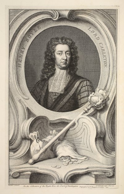 Portrait of Henry Boyle, Lord Carleton, illustration from 