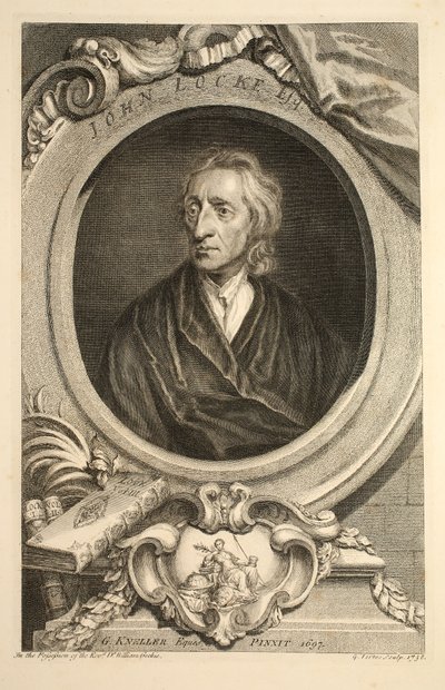 Portrait of John Locke, illustration from 