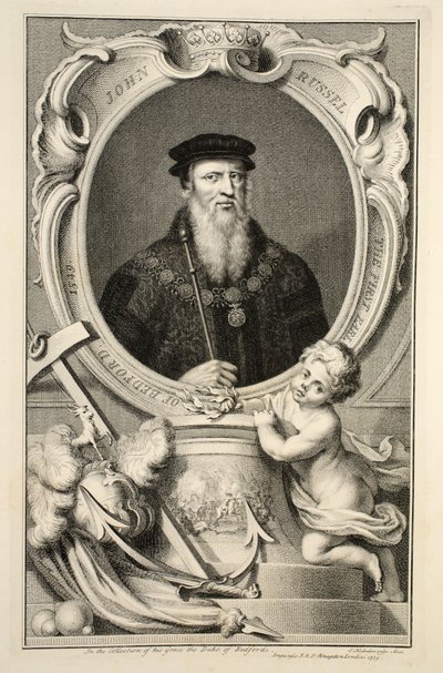 Portrait of John Russell, illustration from 