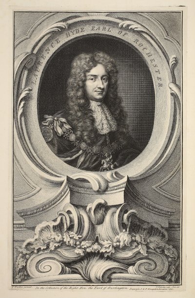 Portrait of Laurence Hyde, Earl of Rochester, illustration from 