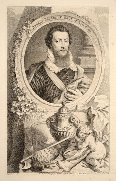 Portrait of Robert Devereux, Earl of Essex, 1601 by Jacobus Houbraken