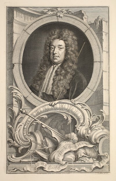 Portrait of Sidney, Earl of Godolphin, illustration from 