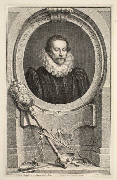 Portrait of Sir Edward Coke, Lord Chief Justice, illustration from 