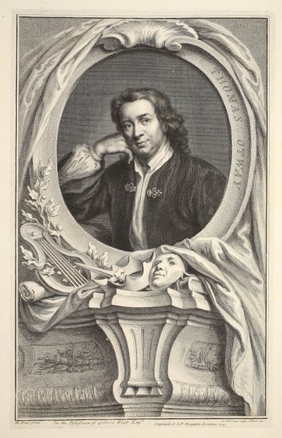 Portrait of Thomas Otway, illustration from 
