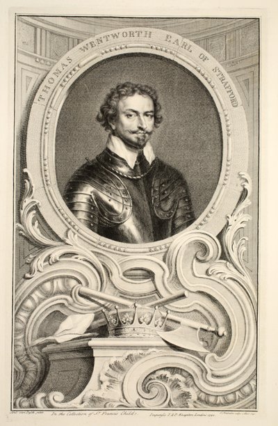 Portrait of Thomas Wentworth, Earl of Stratford by Jacobus Houbraken