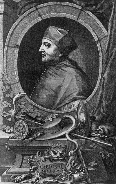Portrait of Thomas Wolsey, English Cardinal and Statesman, engraving by Jacobus Houbraken by Jacobus Houbraken