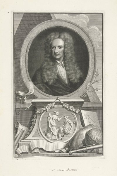 Sir Isaac Newton (1642-1726), English physicist and mathematician by Jacobus Houbraken