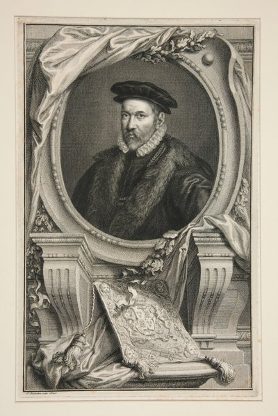 Sir Nicholas Bacon / Thomas Wilson by Jacobus Houbraken
