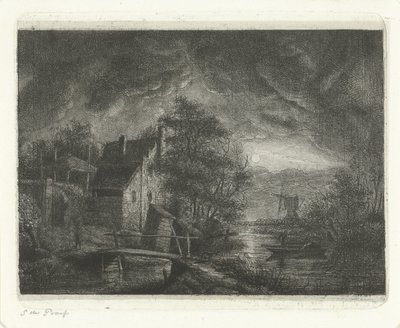 Landscape by Moonlight by Jacobus Ludovicus Cornet