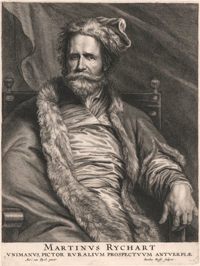 Martinus Rychart, Unimanus, Pictor Ruralium Prospectuum Antuerpiæ by Jacobus Neeffs