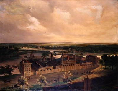 The Original Works of the Amsterdamsche-Pijp Gas Company in the Elandstraat, later known as the Marnixstraat, Amsterdam by Jacobus Pelgrom