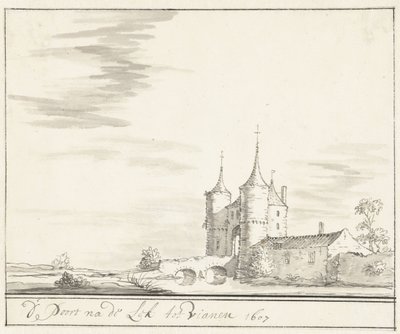The Gate at the Lek in Vianen in 1607 by Jacobus Stellingwerff