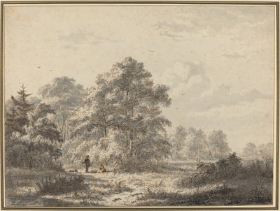 Hunters at the Edge of the Woods by Jacobus Theodorus Abels