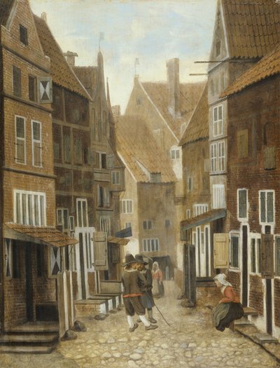 View of a Town by Jacobus Vrel or Frel