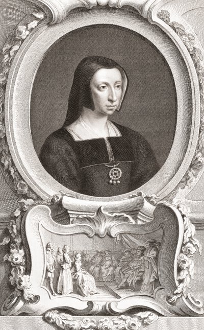 Louise of Savoy, French Noble and Regent, Duchess of Auvergne and Bourbon, Duchess of Nemours, and Mother of King Francis I by Jacobus and Vertue George Houbraken
