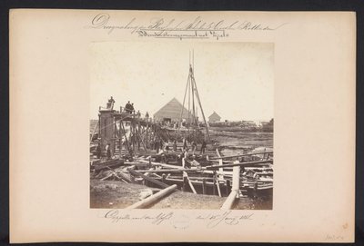 Lower Steam Pump with Screws / Cappelle aan den IJssel on June 15, 1868 (title on object) Draining of the Lakes in Schieland East of Rotterdam (series title on object) by Jacobus van Gorkom jr.