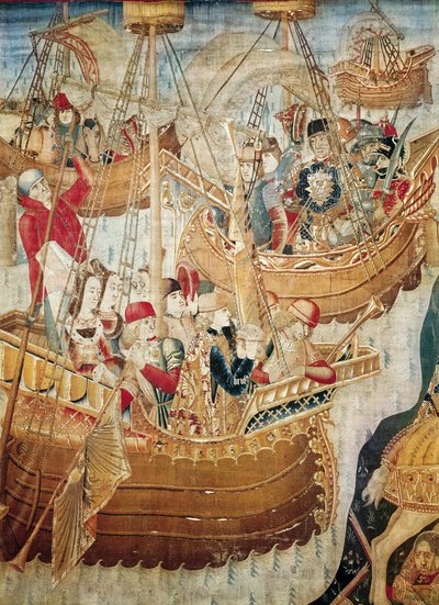 Browsers. Tapestry of the School of Catalonia by Jacomart (c.1413 61) Baco