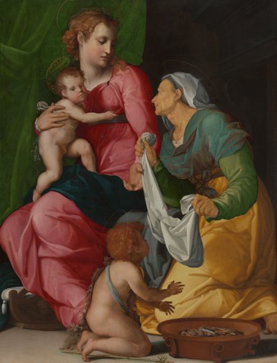 Madonna and Child with Saints Elizabeth and John the Baptist by Jacopino del Conte