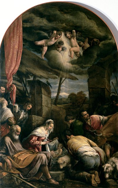 Adoration of the Shepherds by Jacopo (1510 92) Bassano
