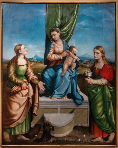 Enthroned Madonna with Infant Jesus Between Saints Catherine and Mary Magdalene, Third Decade of the 16th Century by Jacopo (1510 92) Bassano