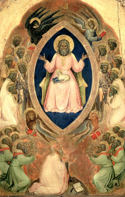 God the Father Enthroned from the Polyptych of the Apocalypse by Jacopo Alberegno