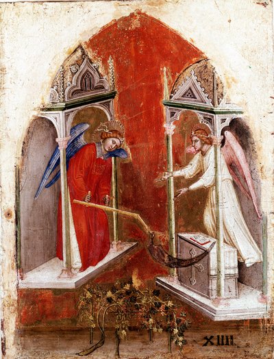 Polyptych of Apocalypse: inner left panel. The harvest by Jacopo Alberegno