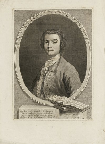 Portrait of the singer Farinelli Carlo Broschi 1705-1782, 1735 by Jacopo Amigoni