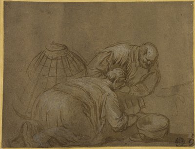 Peasant Couple Looking in a Basket by Jacopo Bassano