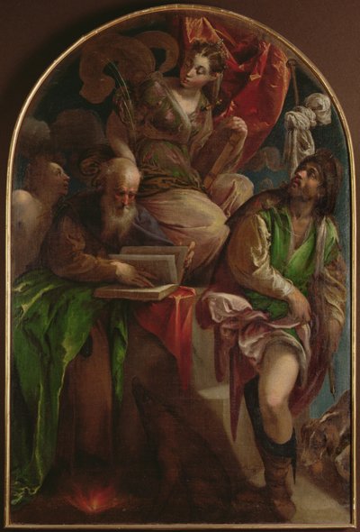 St. Justina of Padua Enthroned with St. Sebastian, St. Anthony Abbot and St. Roch, c.1557-60 by Jacopo Bassano