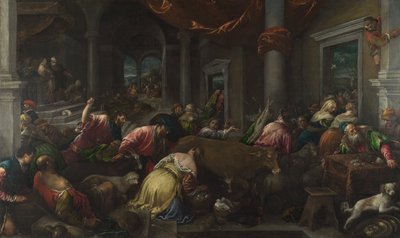 The Purification of the Temple by Jacopo Bassano il vecchio