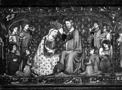 The Coronation of the Virgin, an altar frontal by Jacopo Cambi