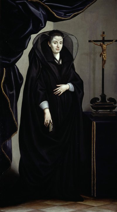 Portrait of a Noblewoman Dressed in Mourning, c. 1600 by Jacopo Chimenti