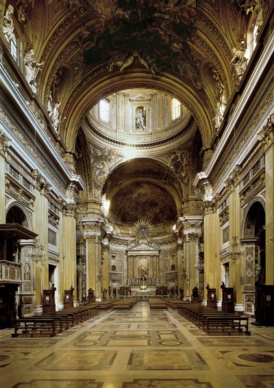 Interior View of the Chiesa del Gesu by Jacopo Vignola
