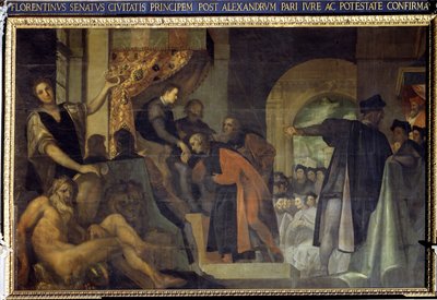 Cosimo I de Medici appointed Duke by the Senate of Florence by Jacopo Ligozzi